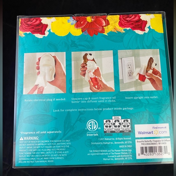 The Pioneer Woman Beautiful Butterfly Plug In Fragrance Oil Diffuser Light - Picture 3 of 5